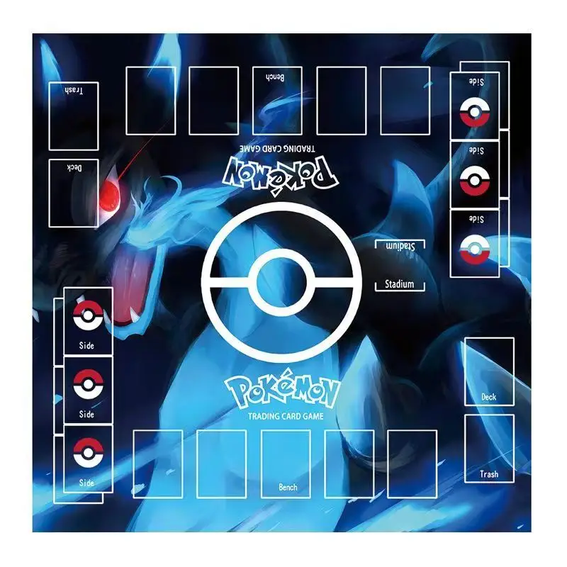 

PTCG Pokemon Card Battle Game 2 Player Fighting Game Table Mat Pikachu Charizard Game Collection Cards Kids Gift Toys