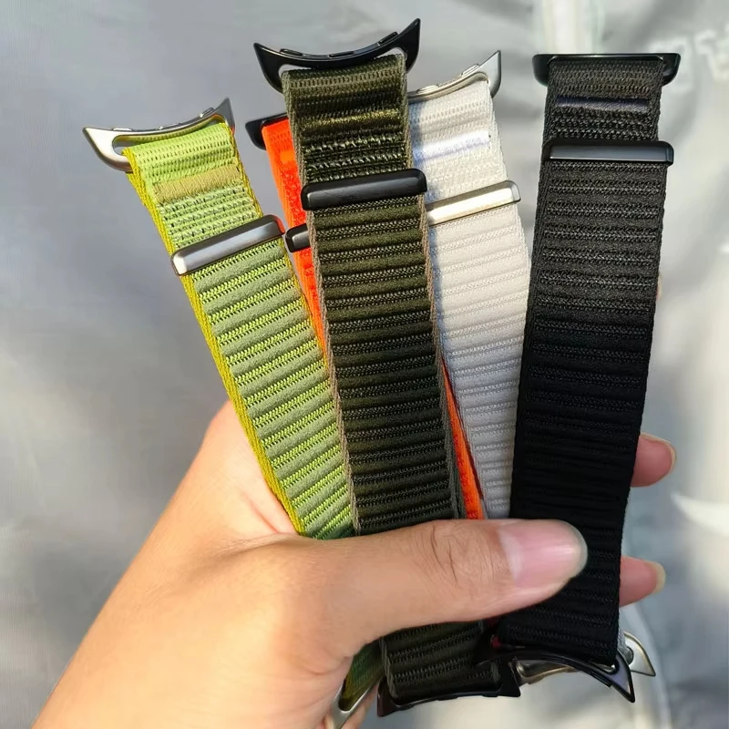 Фото Ремешок для Google Pixel Watch 4 3 2 1 Ремешок 41 мм Аксессуары Спортивная нейлоновая петля Эластичный ремень-браслет correa Pixel Watch 3 4 45 мм №1