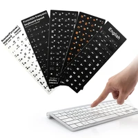 russian french spanish english arabic german hebrew italian keyboard stickers alphabet layout sticker for laptop desktop pc