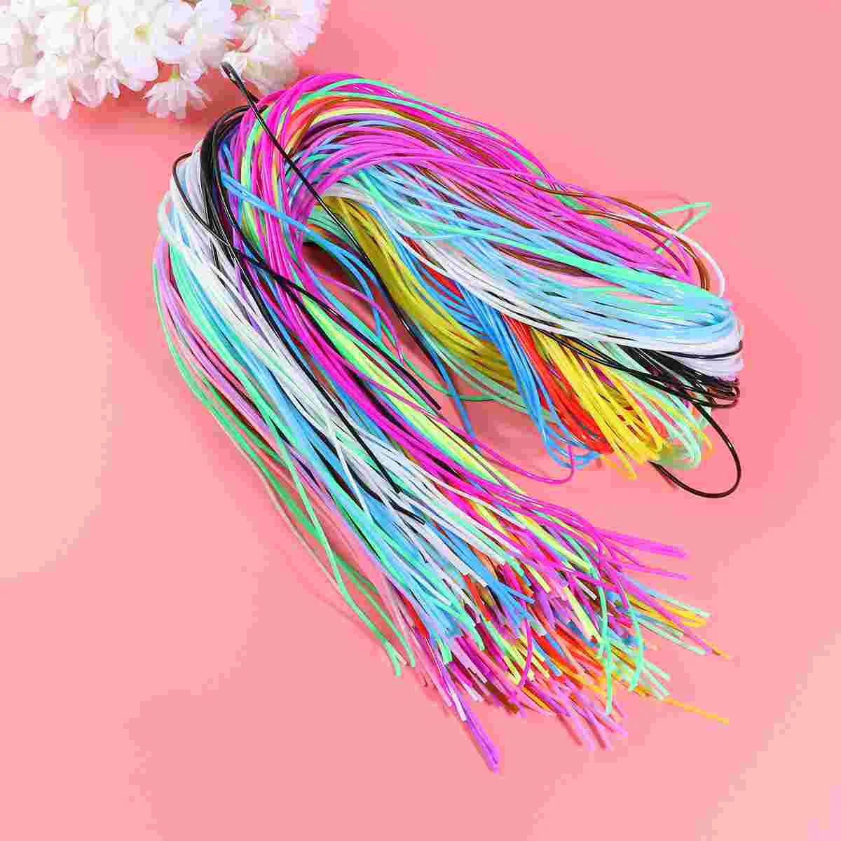 

Cord String Bracelet Pvc Elastic Lanyard Gimp Craft Bracelets Lacing Making Knitting Beading Kids Threading Ropes Trim Rope