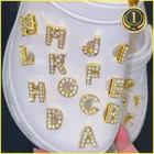 Croc Подвески дизайнерские DIY золотые сплав Стразы 26 букв Корона Крест звезды обуви Декорации для Croc Jibb Сабо подарки для детей