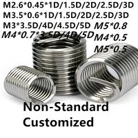 m2 6m3m3 5m4m5stainless steel 304 nonstandard wire thread insert screw sleeve bushing helicoil wire thread repair inserts1245
