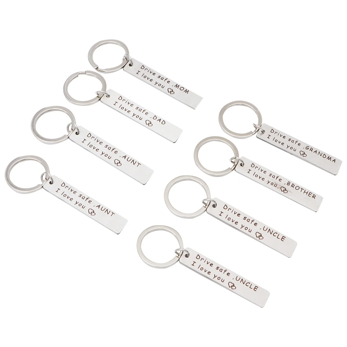 

Keychain Keychains Safe Car Pendant I Letter You Trucker Metal Bag Carved Friendship Hanging Gifts Needlove Home Lucky Good Tag