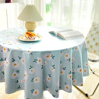 nordic style round tablecloth rectangle print waterproof table cover home decoration dining table protector table cloth