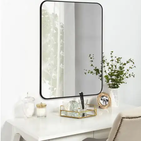 

20 x 28 inch Wall Mirror Rounded Corner Hanging Vanity Mirror