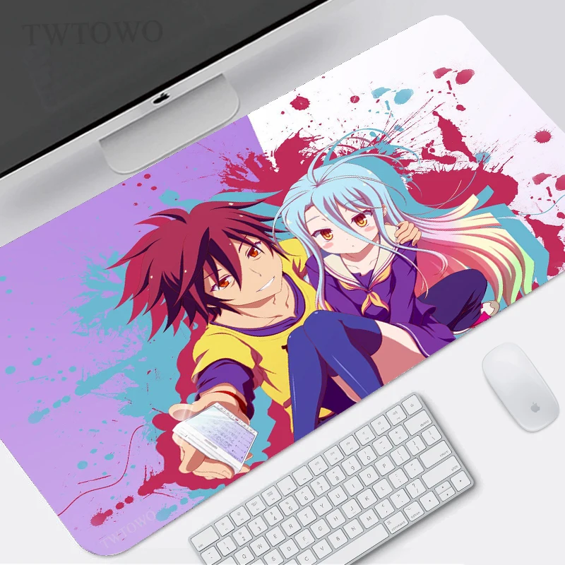 

Игровой коврик для мыши No Game No Life XL, большой компьютерный новый коврик для мыши XXL, коврик для мыши, мягкий ковер, натуральный каучук, для офис...