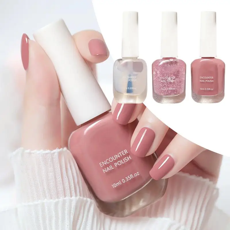 Лак для ногтей телесный Розовый Гель-лак блестящий гель на водной основе