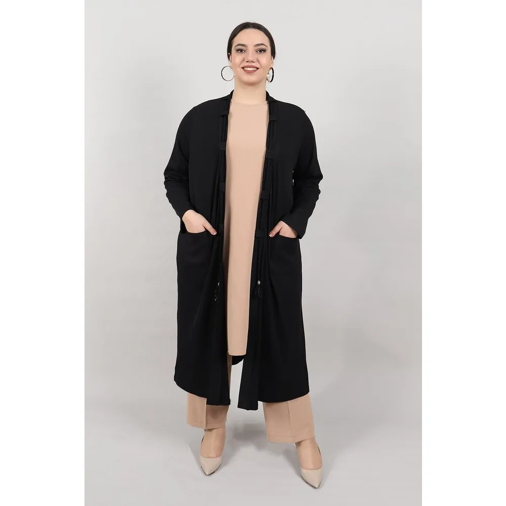 

Кардиган с бахромой Dorlie будки черный