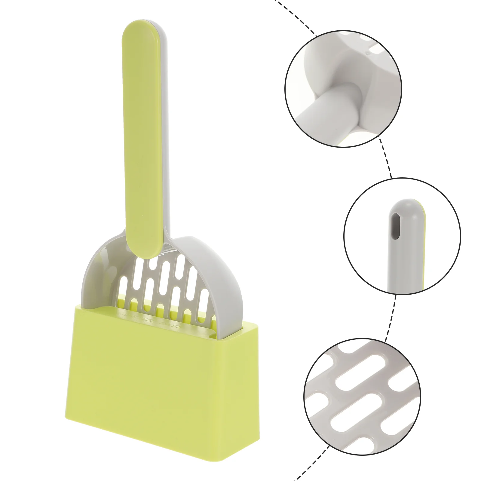 

Litter Cat Scoop Cleanup Cleaning Kitten Box Holder Pet Hide Kit Lifter Sifter Tool Scooper Pretty Pooper Large Sift Dustin