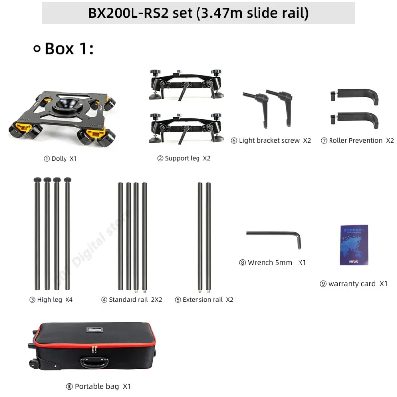 Портативная направляющая для камеры Greenbull BX200L-RS2 оборудование с DJI RS2