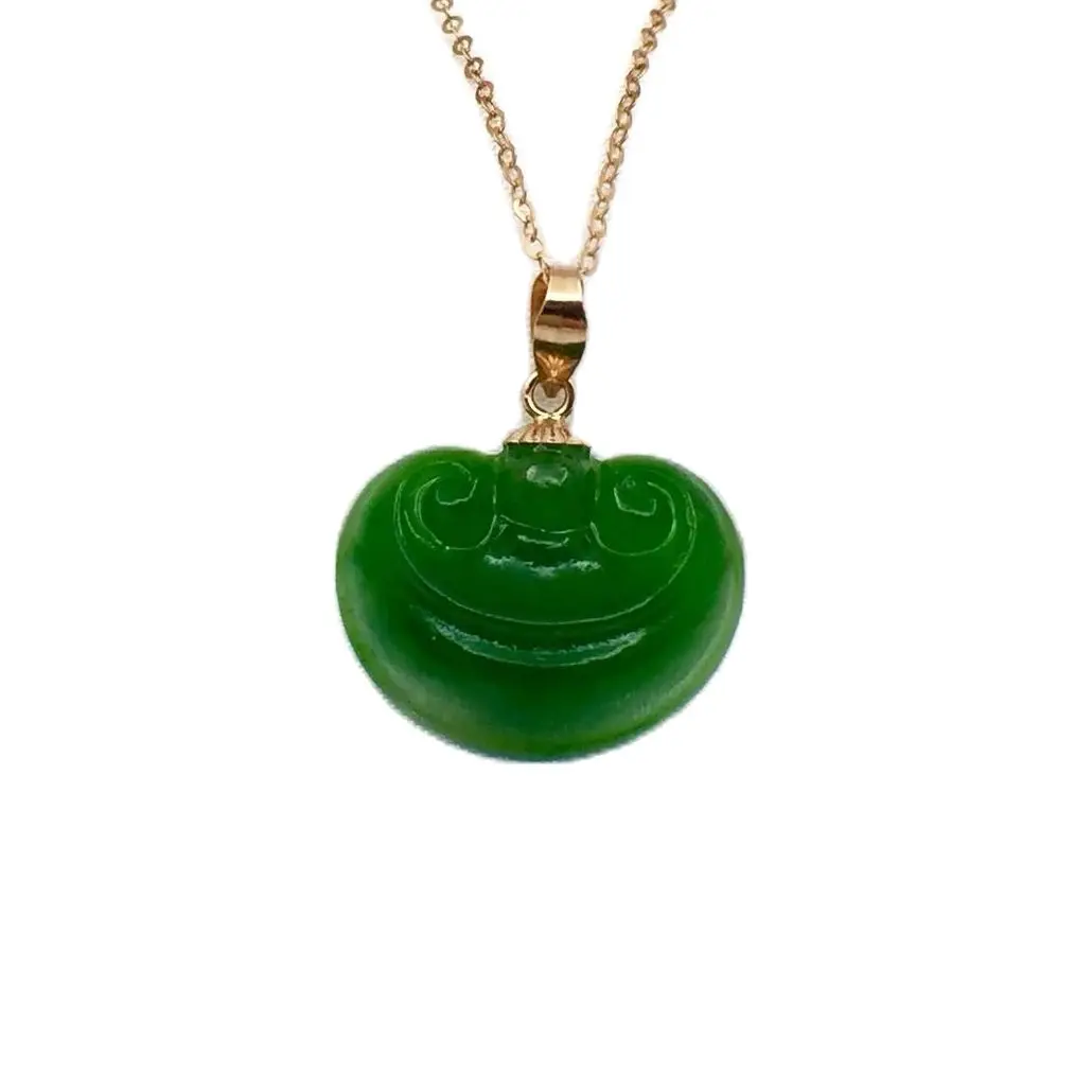 SHILOVEM 18k желтое золото Натуральная Зеленая яшма кулоны Нет ожерелье ювелирные