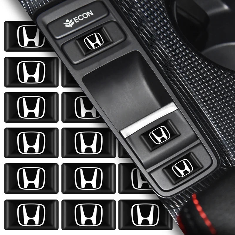 10 шт. 3D наклейки с эмблемой из эпоксидной смолы для интерьера автоаксессуары Honda