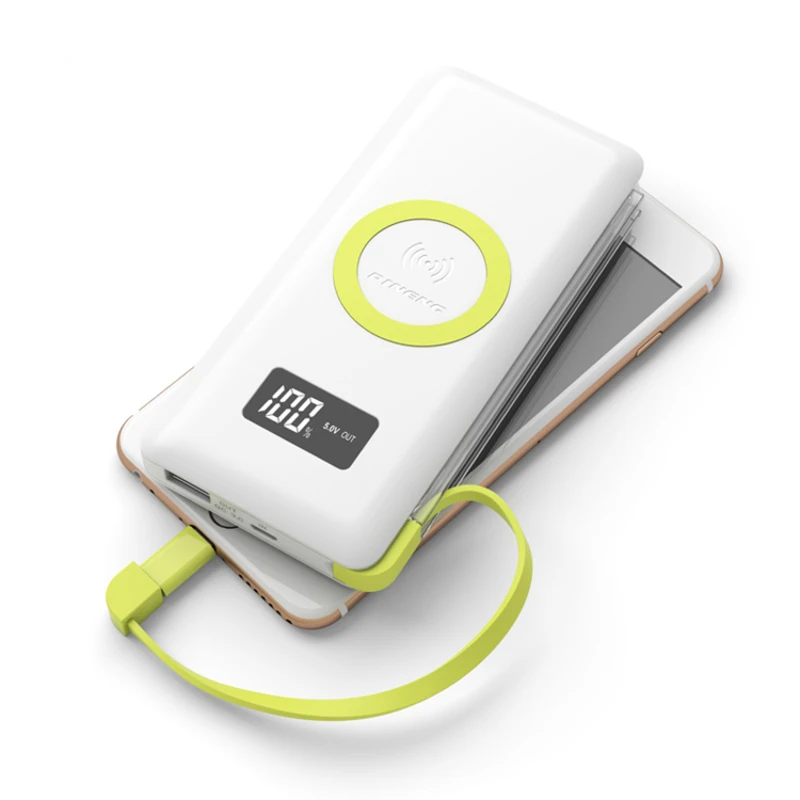

Portable qualcomm quick charge 10000mah qc 3.0 wireless power bank
