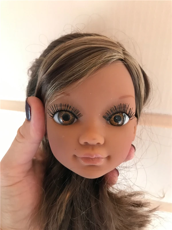 

8.5cm Big Cute Spain Girl Doll Head Make Up Doll Head DIY Toys Children Birthday Gift Collection