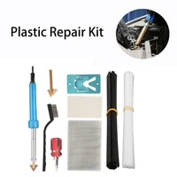 Plastic Welding Kit with Rods, Reinforcing Mesh, Hot Iron Stand, and Wire Brush for Cars DIY Arts and Crafts Surface Repair