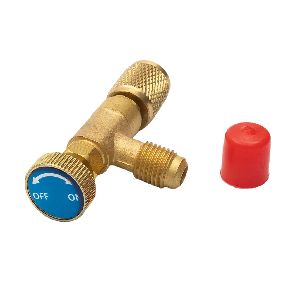 

HS R410a R22 Refrigeration Tool Air Conditioning Safety Valve Adapter Fitting Refrigeration Charging Copper Adapter For R410A