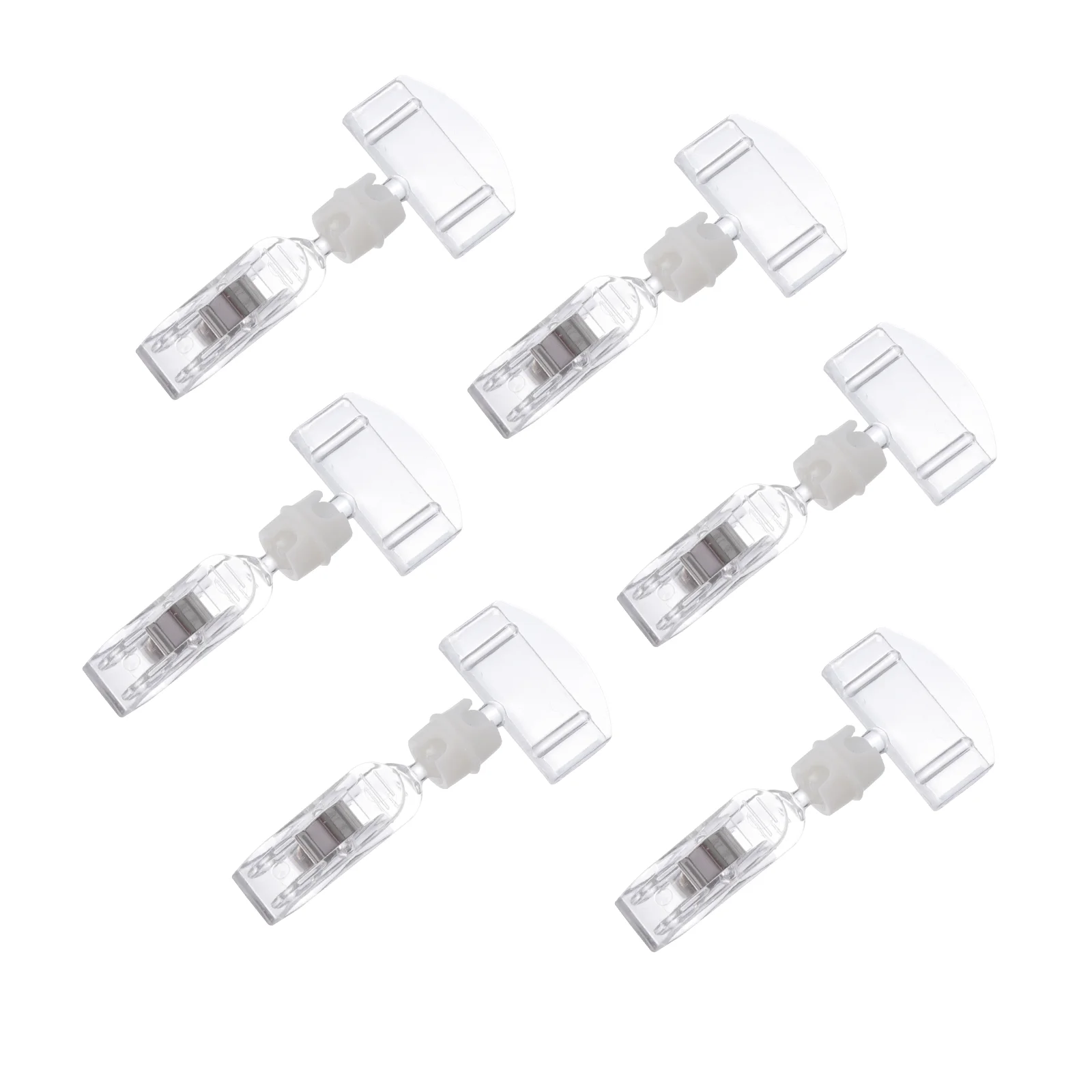 

Sign Holder Clips Clip Display Stand Label Tag Rack Advertising Holders Acrylic Merchandise Clear Retail Signs Shelf Tags Double