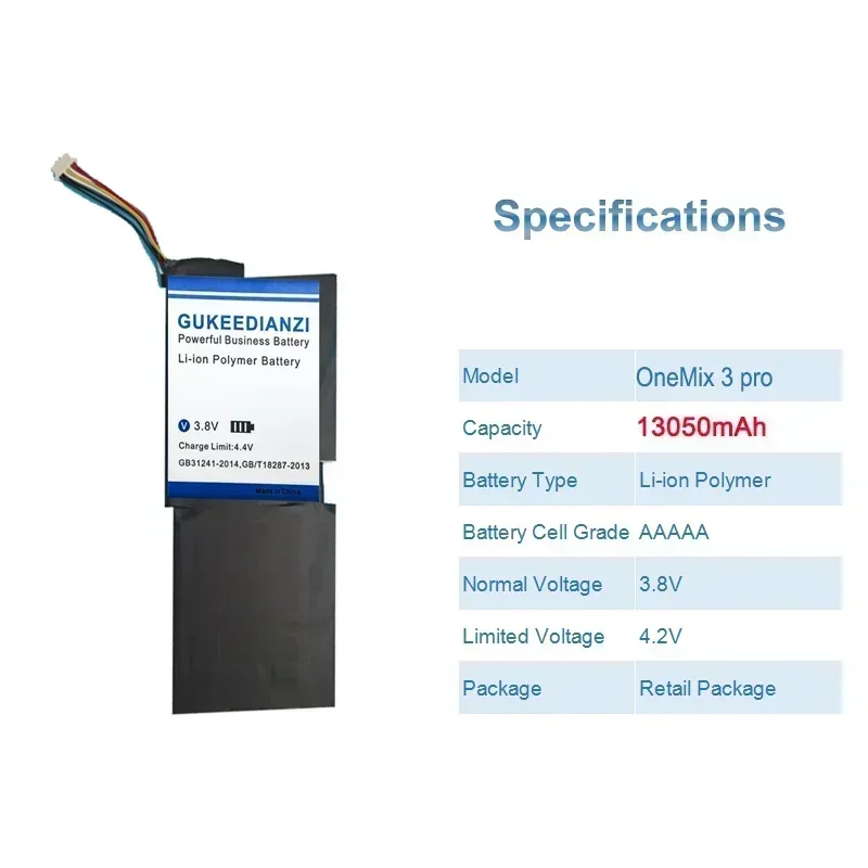 Сменные батареи большой емкости 13050 мАч для One-Netbook OneMix 3 OneMix3 Pro 3pro аккумулятор