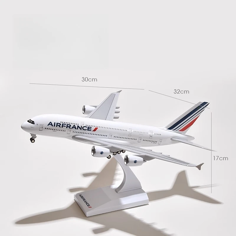 A380 Uae Катар Франция Сингапур масштаб 1:250 Модель Airbus 30 см 380 с подсветкой Abs Версия Модель самолета с шасси (art.: 3920cf2cf1af2) - 3920cf2cf1af2