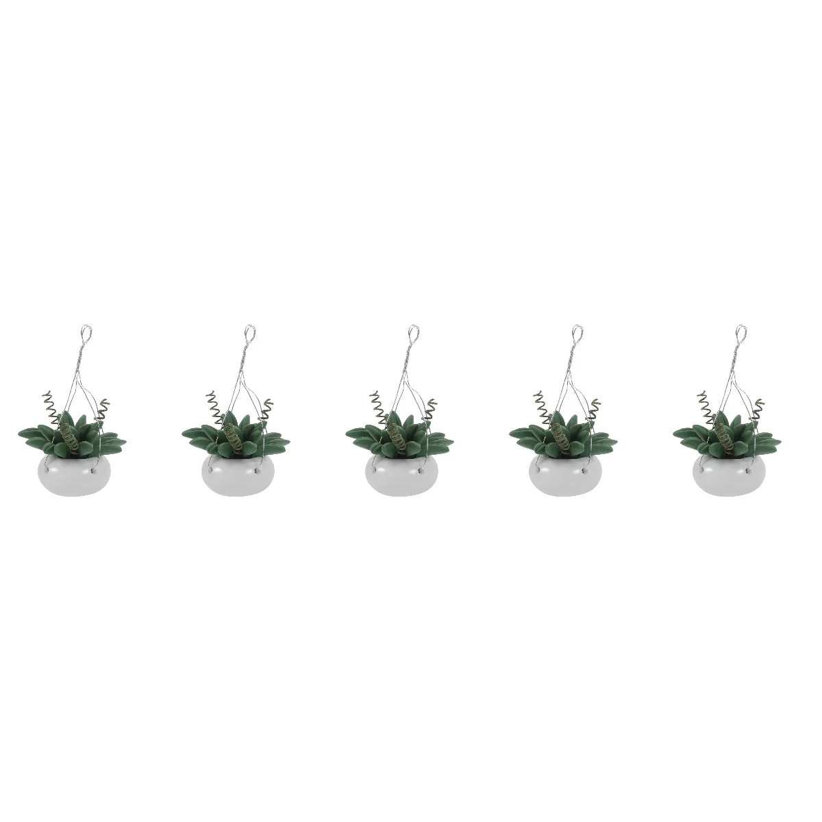 

5pcs Miniature House Potted Decoration Vivid Small Planter Adorn Micro Landscape Pot Decor