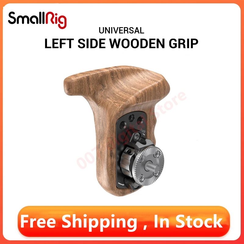 

SmallRig DSLR Camera Rig Left Side Wooden Handle Grip with ARRI Rosette for Camera Shoulder Support Rig 1891