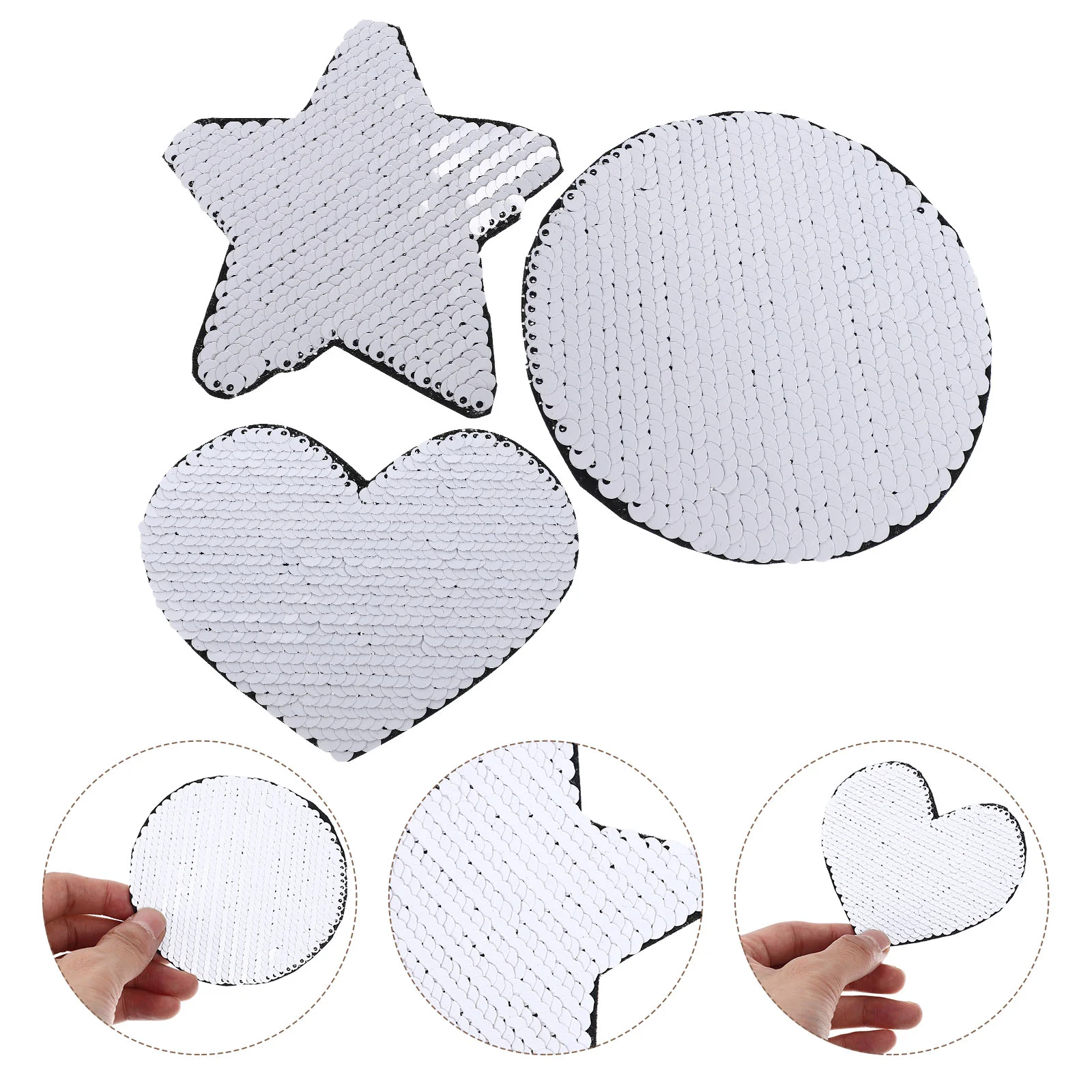 

3Pcs On Repair Patch For Clothing Sequin Clothes On for Clothing Decor