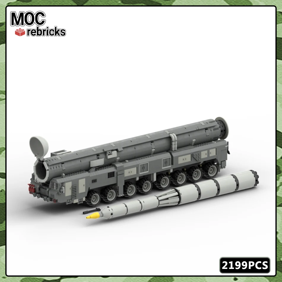 MOC военная серия модель строительного блока RT-2PM2 Topol-M ICBM пусковая установка