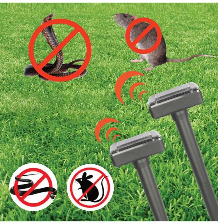 

Ultrasonic mouse repeller Pack Outdoor Solar Ultrasonic Vibration Pest Repeller Snake Repeller for Lawn Garden Courtyard Farm