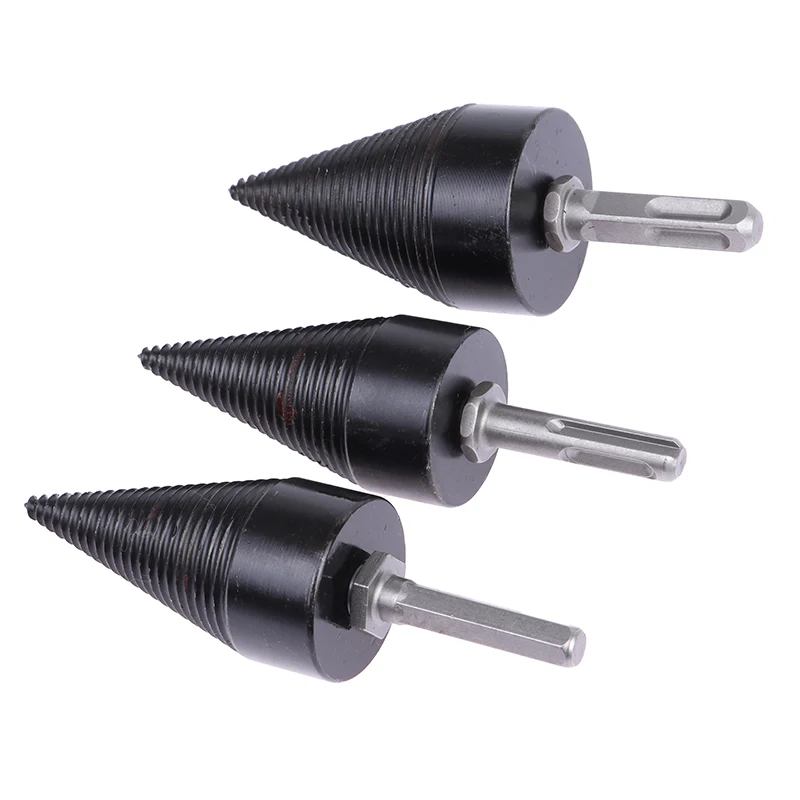 

42mm Wood Drilling Drill Bit Round/Hex/Triangle Shank Wood Cone Reamer Punch Driver Drill Bit for Firewood Splitter