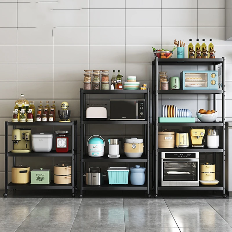 

Kitchen Multi-functional Storage Storage Rack Trolley Rack Floor-to-ceiling Multi-layer Home Bedroom Mobile Snack Utility Cart