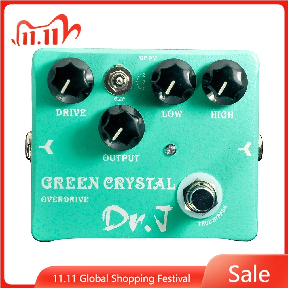 

JOYO D50 GREEN CRYSTAL Overdrive Guitar Effect Pedal High and Low Frequency Knobs Overdriven Tube Amplifiers Guitar Parts