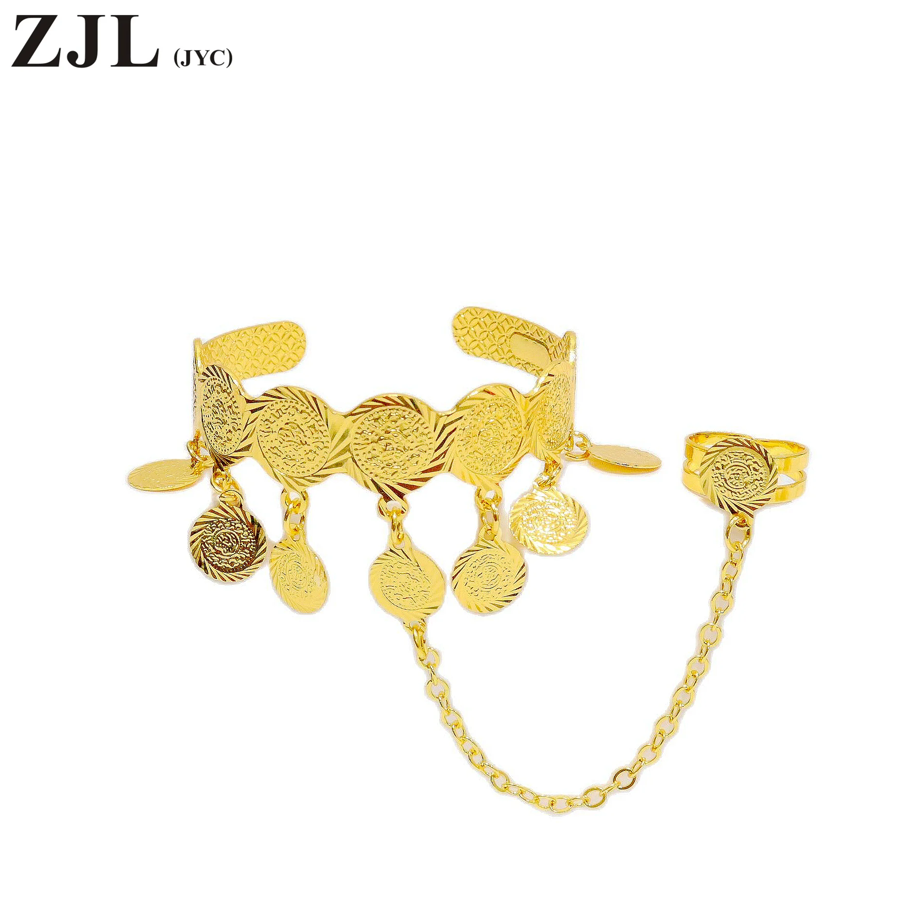 

Child's 24K Gold Plating Coin Bracelet Ring for a Unique Dubai Birthday Gift!