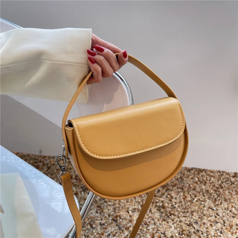 

New Small Shoulder Crossbody Bags for Trends Fashion Brand Designer Short Handle Semicircular Ladies Handbags 2022