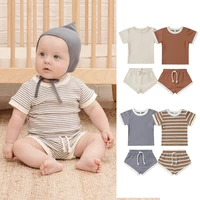 2022 summer baby clothes set cotton t shirt shorts 2pcs baby girl outfit sets casual toddler clothing set for kids boys