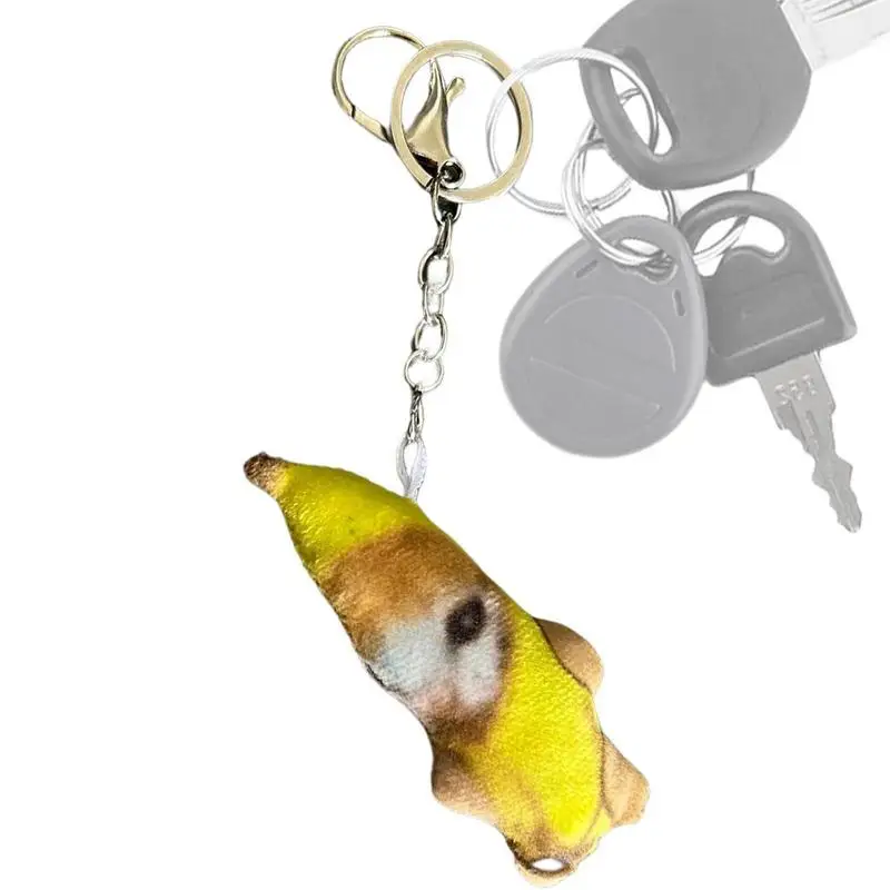 

Banana Key Chains Keychain Charm For Handbags Sound Keychain Handbag Tote Bag Pendant Key Chains For Car Handbag Wallet Party