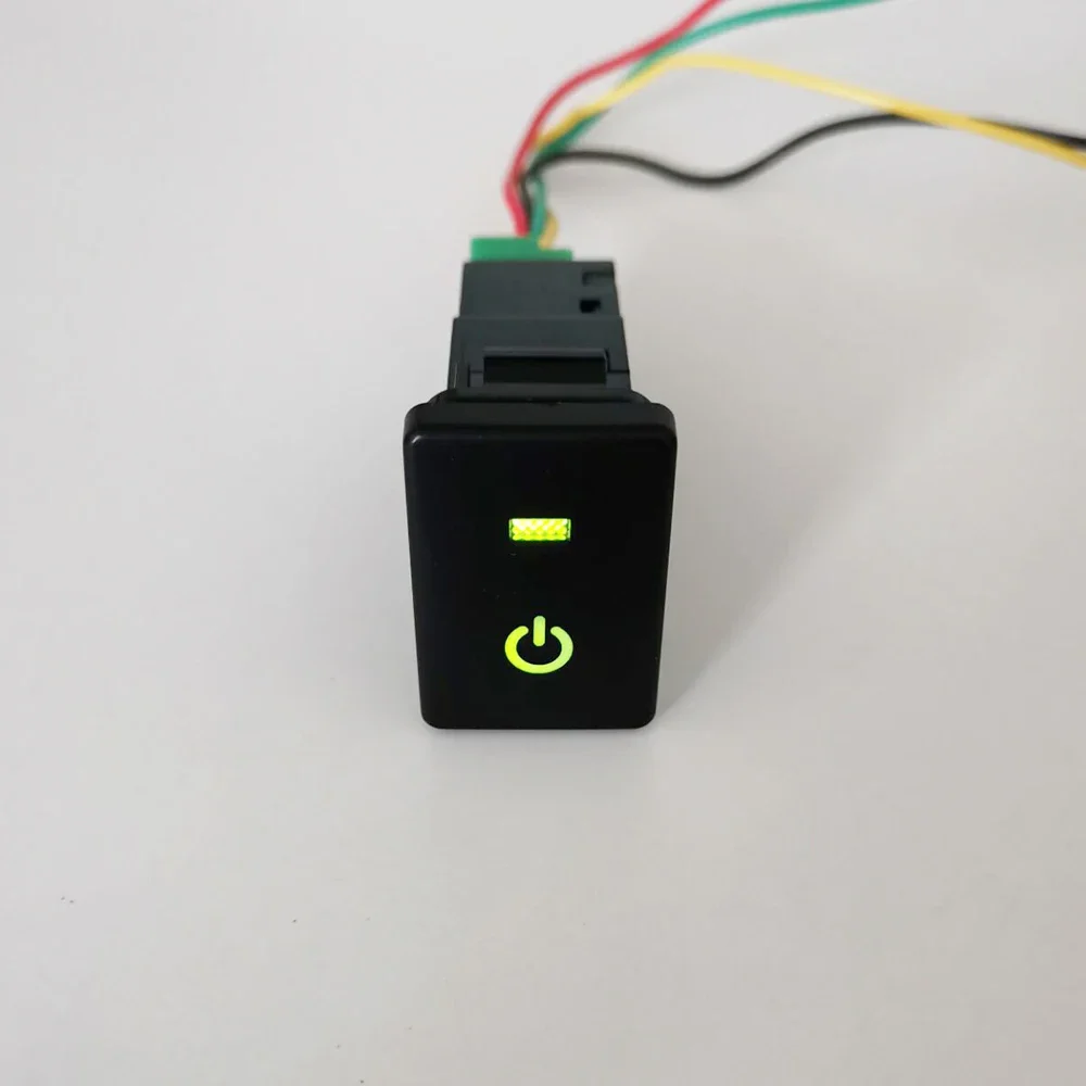 

Автомобильный зеленый светодиодный светильник DRL, включение и выключение, передняя и задняя кнопка блокировки дифференциала для Toyota Auris Innova Fortuner Alphard Hilux 2017-2022