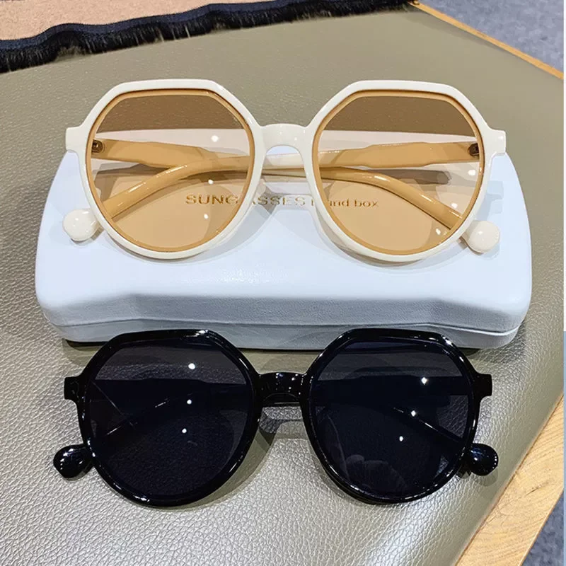 

New in OLOEY Fashion Style All-match Trend Sunglasses Personalized Round Frame Sunglasses Ins Trend Candy Color Big Frame Sungla