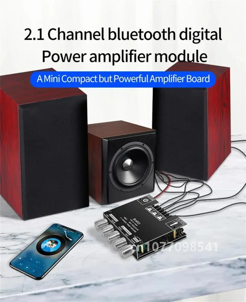 ZK-MT21 Плата канала усилителя сабвуфера CS8673E 2.1 стереоусилителя мощности звука Bass AMP