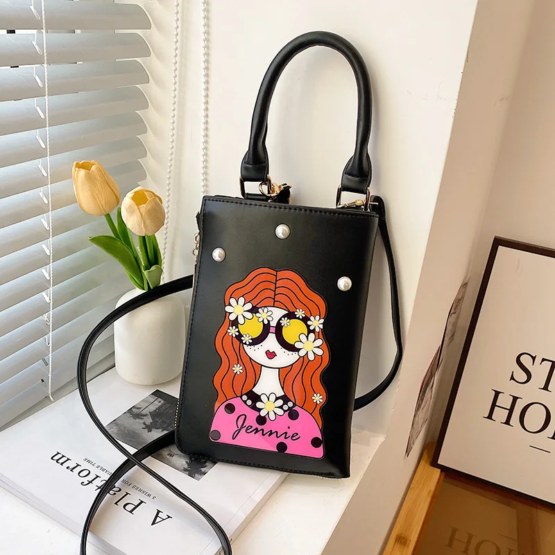 

Women Bag Luxury Bag Designer Fashion Handbag High Quality PU Leather Crossbody Pack Brand Ladies Messenger Cartoon Shoulder Bag