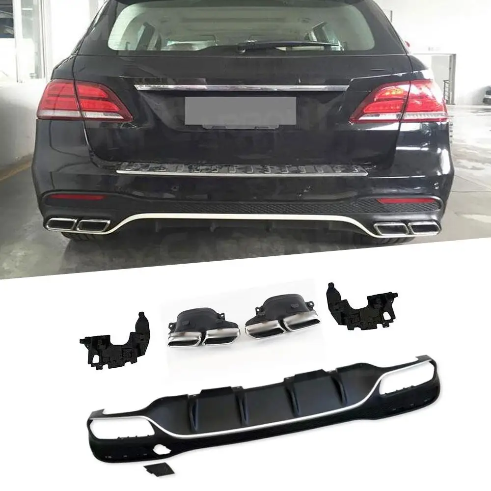 Задний диффузор с насадками для выхлопных газов ПП задний бампер Hugger Mercedes Benz GLE GLS