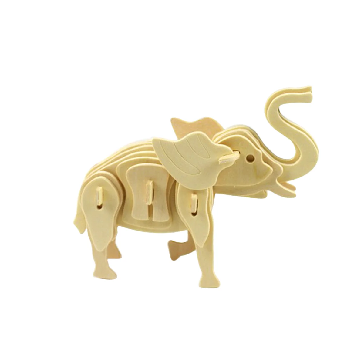 

1 Set 3D Wooden Puzzles Educational Wooden 3D Elephant Jigsaw for Kids Children Adults