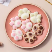 cat paw silicone ice cube creative cute 4 grid diy ice maker mould with lid quick freeze household kitchen accessories