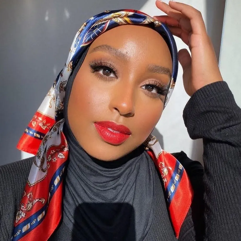 

90cm Print Silk Satin Square Head Scarf Neck Scarves Lady Hair Bandanas Night Sleeping Hijab Scarves for Women Headwrap