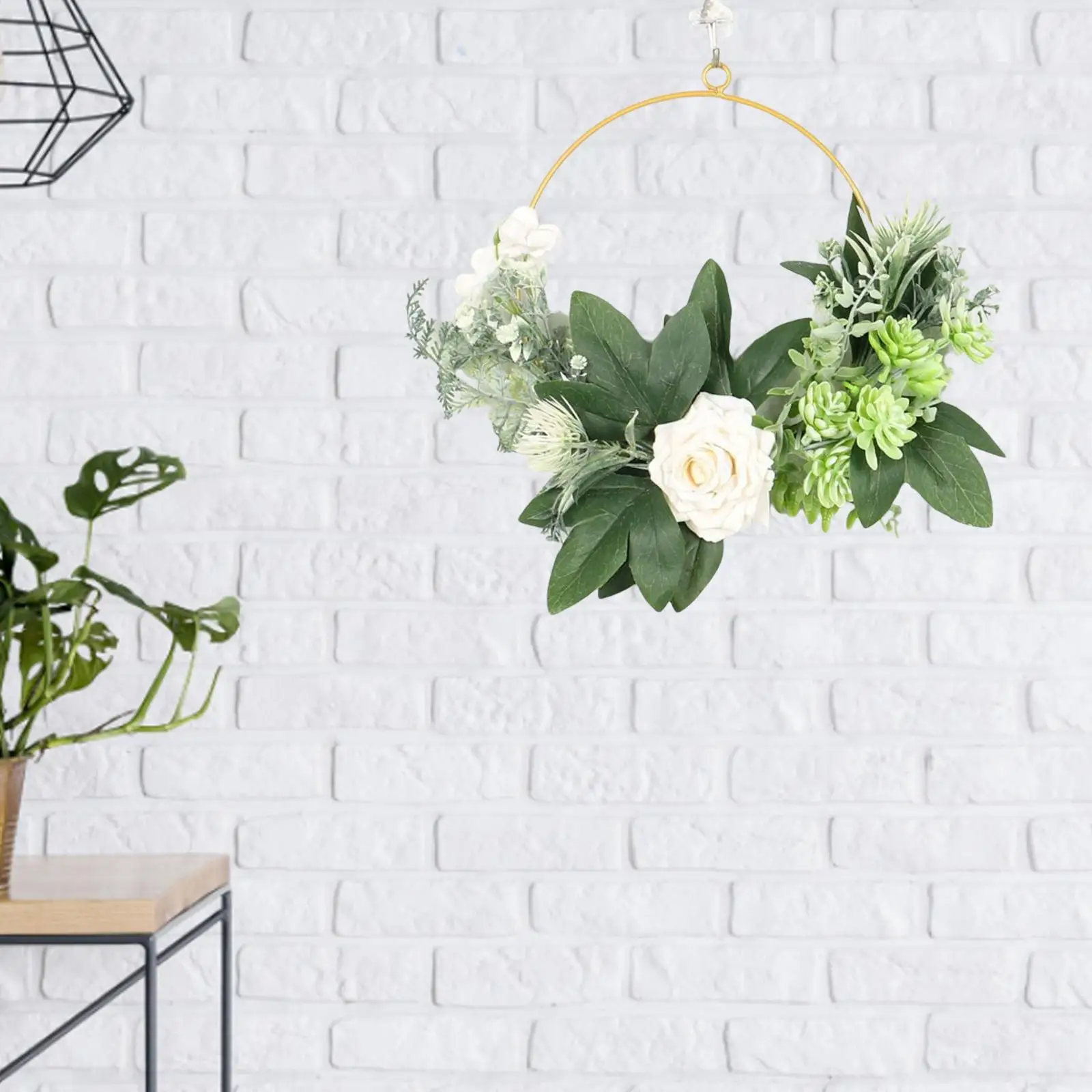 11 8-дюймовый хрустальный венок с бриллиантами и зеленой гирляндой для декора