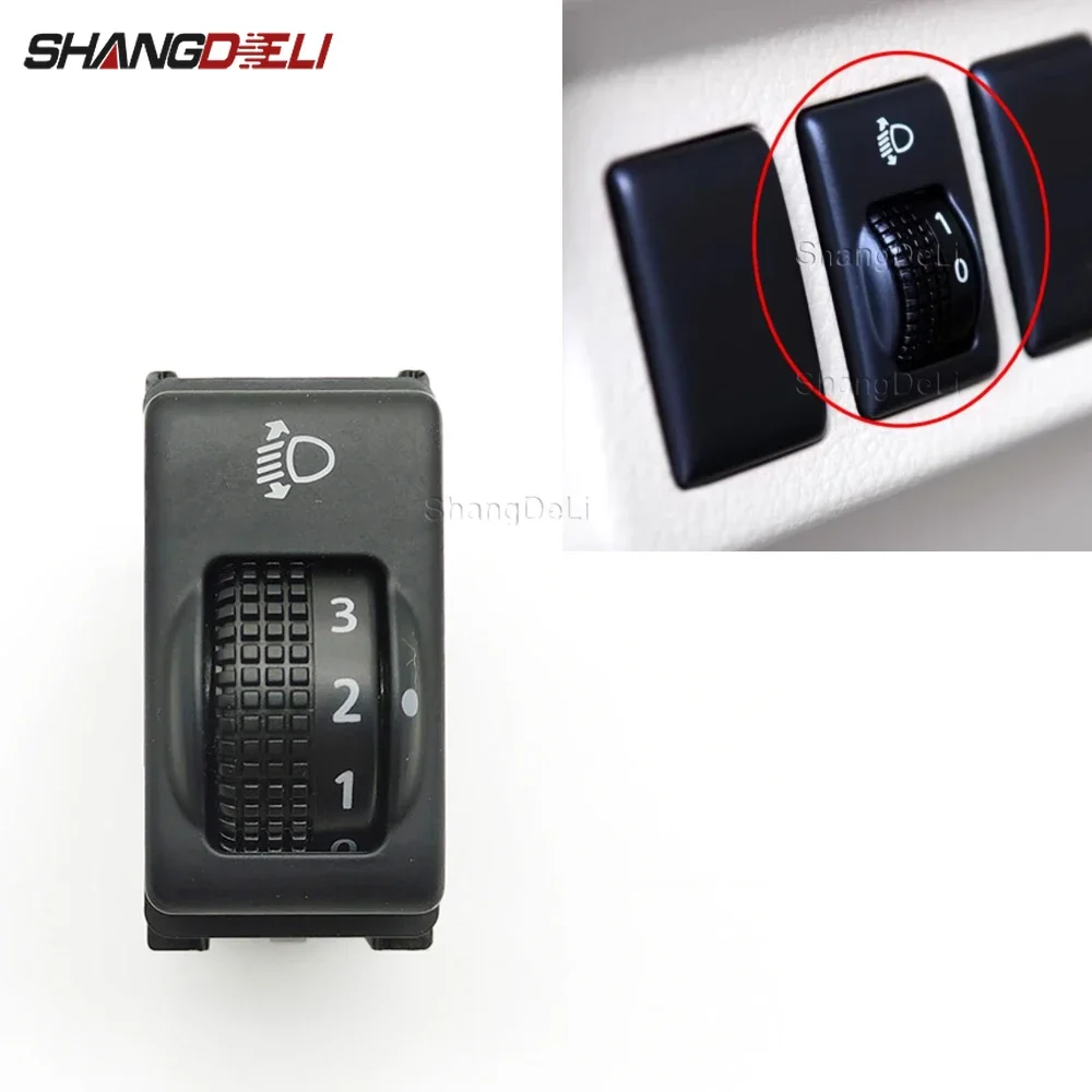 

Переключатель регулировки фары автомобиля, управляемая кнопка для Nissan Teana Tiida Qashqai Sylphy X-Trail LIVINA 2006-2011, аксессуары