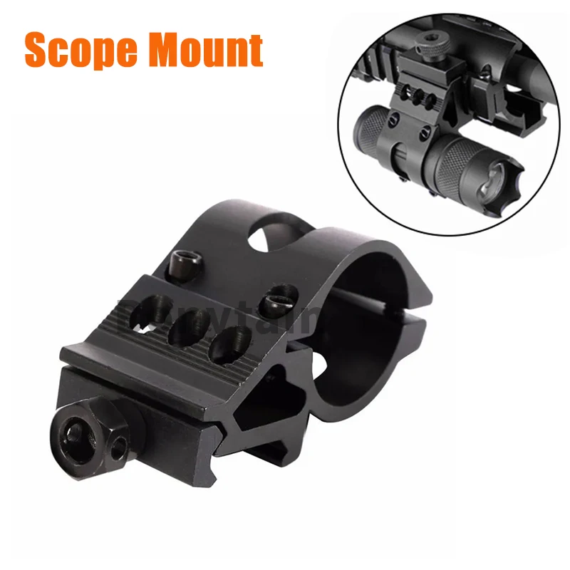 

Tactical 25.4mm Quick Release Offset Flashlight Scope Mount 20mm Picatinny Rail 45 Degree Sight Mount Hunting Gun Accessories