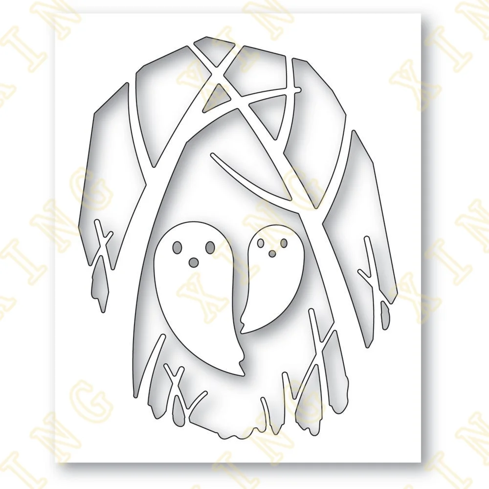 

Ghosts in the Forest Metal Cutting Dies Scrapbook Diary Decoration Stencil Embossing Template Diy Greeting Card Handmade 2022