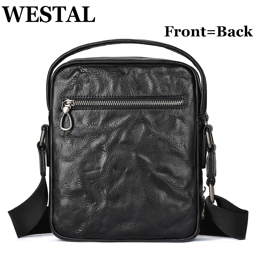 

WESTAL Satchel Crossbody Bag Men Shoulder Bags Vintage Handbags Large Capacity Genuine Leather Messenger Bags Tote Bag Husband