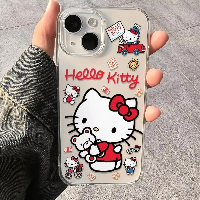 Мягкий чехол Hello Kitty для Samsung M21 M31 M51 S10 S20 S21 30 Ultra A04 A04s A14 A23 A34 A54 M23 M33 M52 M53