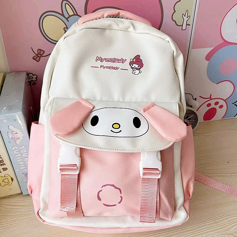 

Sanrio Cinnamoroll Kuromi Backpack Kawaii My Melody Cartoon Large Capacity Student Cute Schoolbag Multifunction Travel Bag Gift